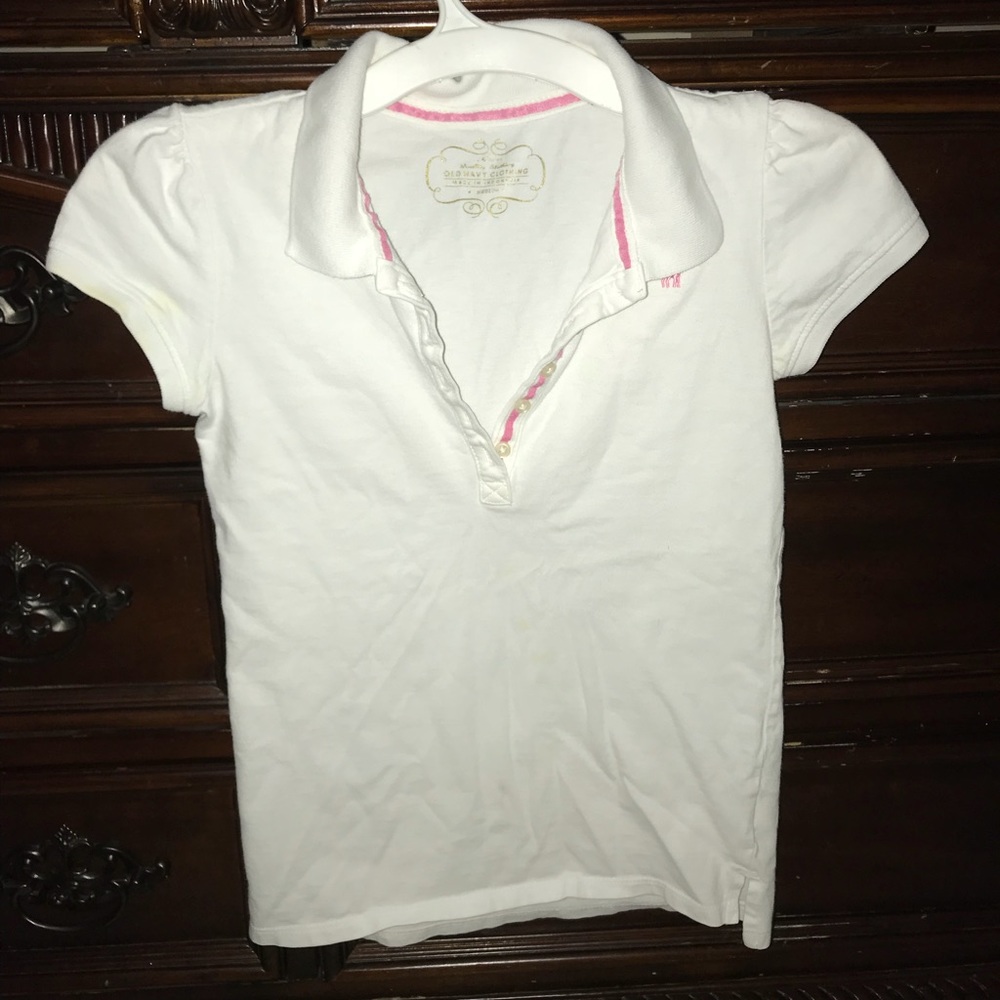 Old Navy Clothing White Collar Shirt